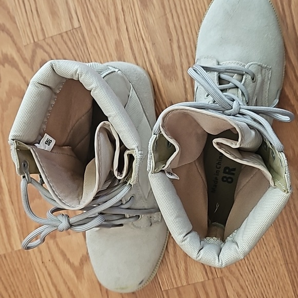 Suede & Canvas Jungle Style Boots - Picture 6 of 8